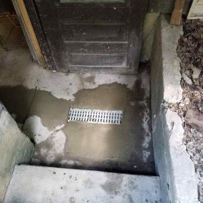 Outside drain for stairs (2)